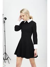 1400061794 68057100 Jpg 1000 1334 Black Collared Dress Black Long Sleeve Dress Black Dress White Collar