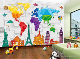 Our extensive collection of fun high quality kids room wallpaper murals will help any parent looking for kids bedroom ideas. Kids Bedroom Wallpaper Colorful World Map Abstract Wallpapers Wall Decor Paper 3d Wall Covering Wall Paper Rolls From Xunxun66 18 1 Dhgate Com