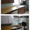 Many kitchen cabinet doors are made out of formica. 1