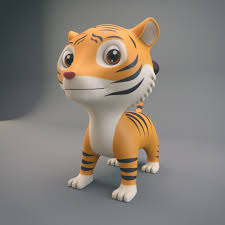 Cartoon Tiger 3d Model Cartoon Tiger Cartoon Cinema 4d R14