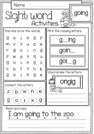 These Sight Word Activities Pages Are Perfect For Preschool Kindergarten And First Graders The Sight Words Kindergarten Sight Word Worksheets Word Activities