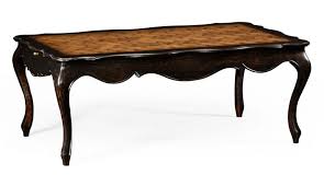 18th century french neoclassic style round carved wood coffee table. French Style Distressed Black Painted Coffee Table 81