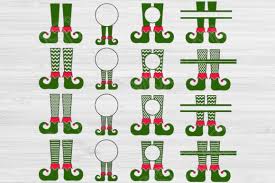 Download Christmas Elf Feet Monogram Files Graphic By Tiffscraftycreations Creative Fabrica SVG Cut Files