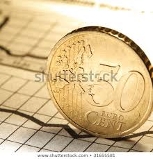 Euro Cent On Newspaper Chart Stock Photo Edit Now 31655581