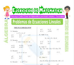 Su libro de texto en matemáticas de tercer. Problemas De Ecuaciones Lineales Para Tercero De Secundaria