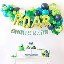 Discover 1000s of baby shower invitations to match your theme! Sweet Baby Co Dinosaur Baby Shower Decorations For Boy With Blue Green Balloon Garland Arch Kit Its A Boy Banner Leaves Roar Letters Jungle Theme Party Supplies Lion King Safari Birthday Backdrop