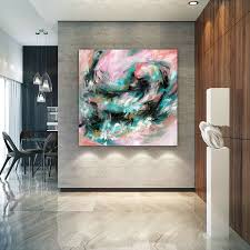Maybe you would like to learn more about one of these? Modern Blush Pink Mint Extra Large Wall Art Abstract Painting Decor Original Painting On Canvas Modern