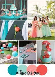 Shades Of Coral And Teal Tropical Wedding Colour Scheme Teal Wedding Colors Beach Wedding Colors Wedding Colors