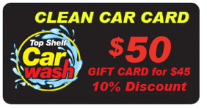 There is no contract and it can be applied to any service. Car Wash Gift Cards Top Shelf Car Wash
