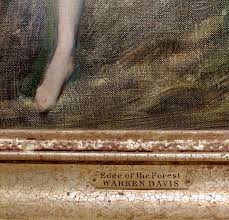 Warren Davis -nude Nymph at the Edge of the Forest-1924 Oil Painting - Etsy  Denmark