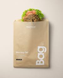 Sandwich Snack Paper Bag Mockup Set Bag Mockup Packing Design Bakery Design Interior