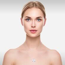 Mặt dây chuyền nữ Wayne Vàng Trắng 14K Kim Cương hình Tròn 0.03 Carat