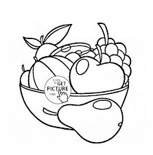 Fruit Bowl Coloring Page For Kids Fruits Coloring Pages Printables Free Wuppsy Com Fruit Coloring Pages Vegetable Coloring Pages Fruits Drawing