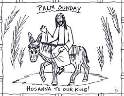 Jesus enters jerusalem in this palm sunday coloring page. Palm Sunday Drawing Stushie Art