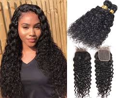 Brazilian virgin hair weave bundles with lace frontal closure. Brazilian Water Wave Hair Weave 4 Bundles With Lace Closure Deals Ms Aloe Hair