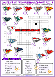 Countries And Nationalities Esl Crossword Puzzle Worksheet Vocabulary Games For Kids Vocabulary Worksheets Esl Vocabulary