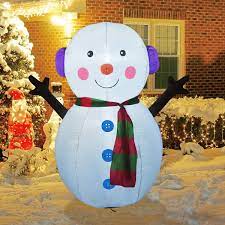 Display this halloween decoration as a standalone or combine it with other airblown® inflatables to create a custom scene. Buy Goosh 4 Ft Christmas Inflatable Outdoor Cute Snowman Blow Up Yard Decoration Clearance With Led Lights Built In For Holiday Party Xmas Yard Garden Online In Indonesia B08jgq4ykt