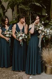 Get Your Modern Greenery Inspiration From This Chic Los Angeles Millwick Wedding In 2020 Emerald Bridesmaid Dresses Wedding Bridesmaid Dresses Green Bridesmaid Dresses