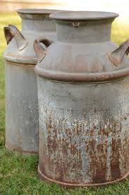 Large Antique Metal Milk Jug French Country Rustic Farm Outdoor Decor Antique Dairy Garden Urn Rusty Metal Milk Jug Old Milk Cans Antiques