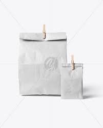 Download Two Paper Bags In Bag Sack Mockups On Yellow Images Object Mockups PSD Mockup Templates