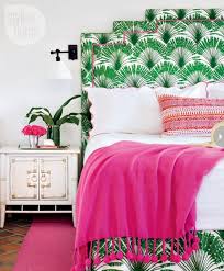 This pink bedroom idea created by homepolish designer annouchka engel might be in a victorian townhouse, but it's far from stuffy or dated. 53 Bright Tropical Bedroom Designs Digsdigs