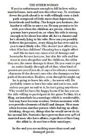 Wow Totally Speechless Some Women Should Really Do Their Research Before They Engage In Adulterous Affairs Other Woman Quotes Mistress Quotes Affair Quotes