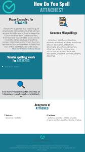 Correct Spelling For Attaches Infographic Spellchecker Net