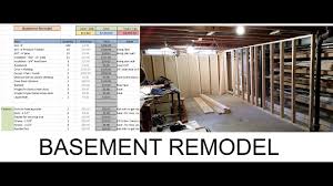Take a closer look at basement remodel costs cost of basement lighting and electrical wiring. Basement Remodel Plans And Cost Spreadsheet Youtube