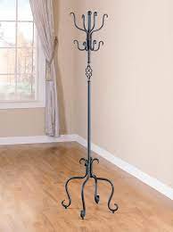 Coaster Company Home Furnishings 4 Hook Metal Coat Rack Rough Iron Black Walmart Com Standing Coat Rack Coat Rack Coaster Furniture