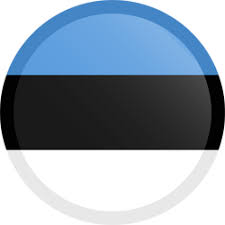 The estonia flag has three equal horizontal bands of blue (top), black and white. Estonia Flag Icon Country Flags