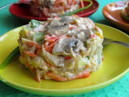 рецепт рулет из лаваша с крабовыми палочками и корейской морковью Salat S Krabovymi Palochkami Gribami Korejskoj Morkovyu I Svezhim Ogurcom Idei Dlya Blyud Eda Russkie Produkty