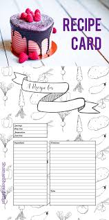 Recipe Template Printable 10 Recipe Pages Blank Recipe Book Etsy Recipe Cards Template Recipe Template Printable Printable Recipe Page