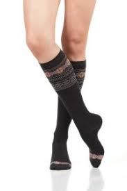 Vim Vigr Fair Isle Wool Compression Socks For Large Calves