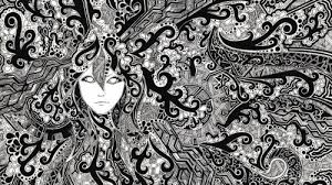 Découper la silhouette de l'animal. Papier Peint Negre Art Modele Illustration Arts Visuels Art Psychedelique Dessin Monochrome Paisley Griffonnage Noir Et Blanc 1155514 Wallpaperkiss