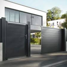 Portail En Aluminium Coulissant Motorise Alpes Gris Antique 350 Cm Tous Les Conseils Et Les Dernieres Tendances Portail Coulissant Portail Aluminium Portail