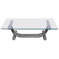 It comes as two pieces. Design Institute America Art Deco Style Chrome And Glass Coffee Table At 1stdibs