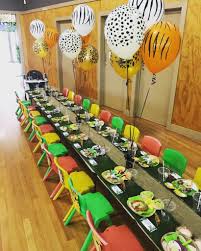 Jungle Safari 1st Birthday Partyfide Jungle Kids Table Setup All For Kids Party Hire Kids Party Tables Safari Kids Birthday Baby Boy 1st Birthday Party