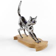 Steel Statue Of A Cat 3d Model Max C4d Obj 3ds Fbx Lwo Stl 3dexport Com By T89 Statue 3d Model Model