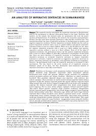 The usual function (job) of an imperative sentence is to give a command or instruction. Pdf An Analysis Of Imperative Sentences In Sumbawanese Ima Febryanti Academia Edu