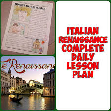 Renaissance Art And Literature Complete 1 Day Lesson Plan Learning Italian World History Lessons Renaissance
