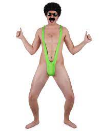 This risky swimsuit and beach thong for guys was made famous by sacha baron cohen from the movie borat. Herren Mankini Neongrun Gunstige Faschings Kostume Bei Karneval Megastore