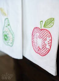 Mu kitchen microfiber dish towel. How To Embroider Tea Towels Cutesy Crafts