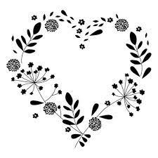 Tampon F Cœur Champetre Tampon Mariage Dessin Coeur Caligraphie