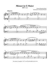 Bach Toccata And Fugue In D Minor Sheet Music Easy Piano Minuet In G Bwv 114 J S Bach Attributed To Christian Petzold Baroque Music Piano Music Piano Sheet Music Music Theory Piano