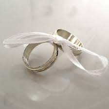 10x Ringe Tischdeko Hochzeit Eheringe Schleife Weiss Silber Neu Accessoires Deko Tischdeko Hochzeit Eheringe Silber