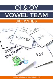 Vowel Team Literacy Center Activities Oi Oy Learning Activities Learning Centers In 2020 Reading Intervention Strategies Spelling Lessons Literacy Center Activity