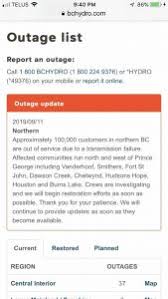 Explore tweets of bc hydro @bchydro on twitter. Massive Power Outage Sweeps Across Northern Bc Cfjc Today Kamloops
