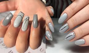 This next idea has stepped up the style game by using different grey polishes with the addition of glitter! 23 Awesome Grey Nails Ideas To Diy In 2021