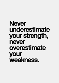 Never underestimate your strength, never overestimate your ... via Relatably.com