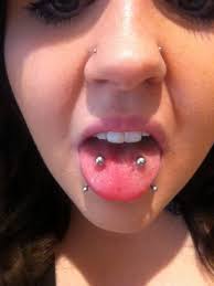 Earlier snake bites were considered for lower lips piercing. Snake Bites And Multiple Tongue Piercing